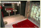 A Picture of a finely designed marble bathroom